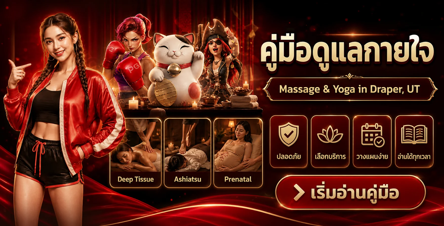 คู่มือดูแลกายใจ Massage & Yoga in Draper UT